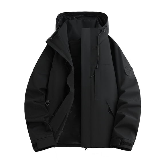Tiweut Womens Outdoor Jackets Versatile Long Sleeve Hooded Lightweight Windbreakers All Seasons Waterproof Clothing Black,L