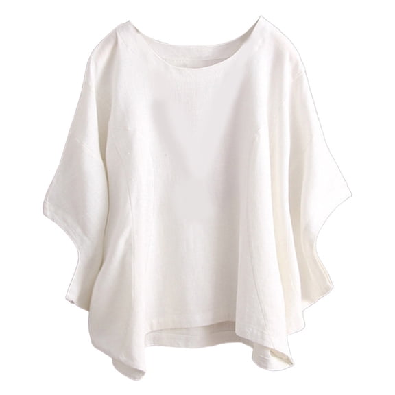 Tiweut Womens Pullover Poncho Sweater Soft Shawl Wraps Loose Fitting Baggy Tops for Fall Winter,White