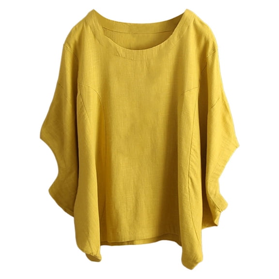 Tiweut Womens Pullover Poncho Sweater Soft Shawl Wraps Loose Fitting Baggy Tops for Fall Winter,Yellow
