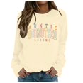 thumbnail image 1 of Tiweut Womens Sweatshirts Auntie Godmother Legend Sweatshirt, Godmama Sweater Women Crewneck Pullover Tops Funny Aunt Shirt Gifts for Godparent,Beige,L, 1 of 5