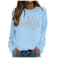 thumbnail image 1 of Tiweut Womens Sweatshirts Auntie Godmother Legend Sweatshirt, Godmama Sweater Women Crewneck Pullover Tops Funny Aunt Shirt Gifts for Godparent,Sky Blue,S, 1 of 5