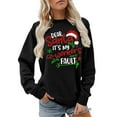 thumbnail image 1 of Tiweut Womens Sweatshirts Dear Santa It's My Coworker's Fault Long Sleeve Round Neck Sweatshirt for Mens,Black,L, 1 of 4