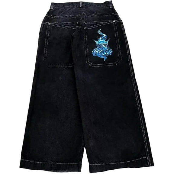 Tiweut Y2K Baggy Jeans – Unisex Fashion Trends Jean, Straight Leg Streetwear,2XL