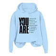 thumbnail image 1 of Tiweut You Are Enough Hoodie, You Are Enough Hoodie Men, You Are Enough Hoodie Women, You Are Enough Hoodies,Light Blue,2XL, 1 of 4