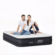 TINKLE WELL Tiwn Size Air Mattress with Built-in High Capacity Pump, 16 Extra Tall Raised Airbed, Non-Slip Bottom Design, Supports 660 lbs, Inflatable Mattress for Home, Camping and Travel