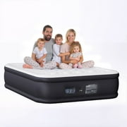 TINKLE WELL Tiwn Size Air Mattress with Built-in High Capacity Pump, 18 Extra Tall Raised Airbed, Non-Slip Bottom Design, Supports 660 lbs, Inflatable Mattress for Home, Camping and Travel