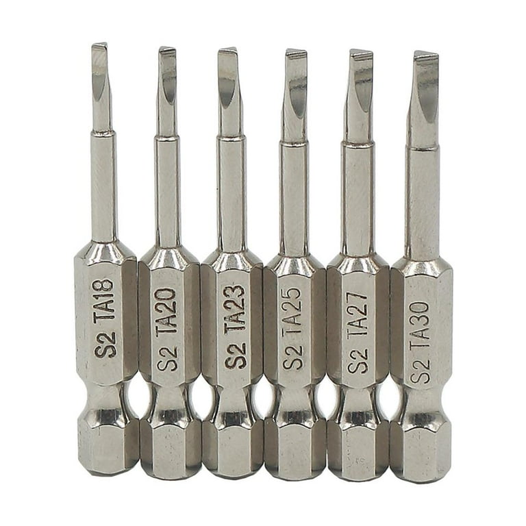 Tiyuyo 6PCS Magnetic Triangle Screwdriver Bits S2 Steel 1/4