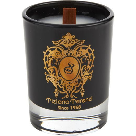 Tiziana Terenzi Almond Vanilla Scented Black Glass Candle