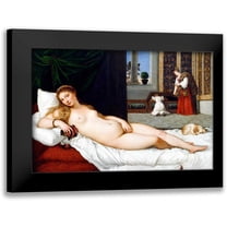 Tiziano 14x11 Black Modern Framed Museum Art Print Titled - Venere di Urbino