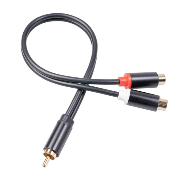 Tizuqe RCA Male To RCA Female Connector Jack Stereo Cable Y Plug 1 To 2 RCA Adapter Audio Aux Socket to Headphone Music