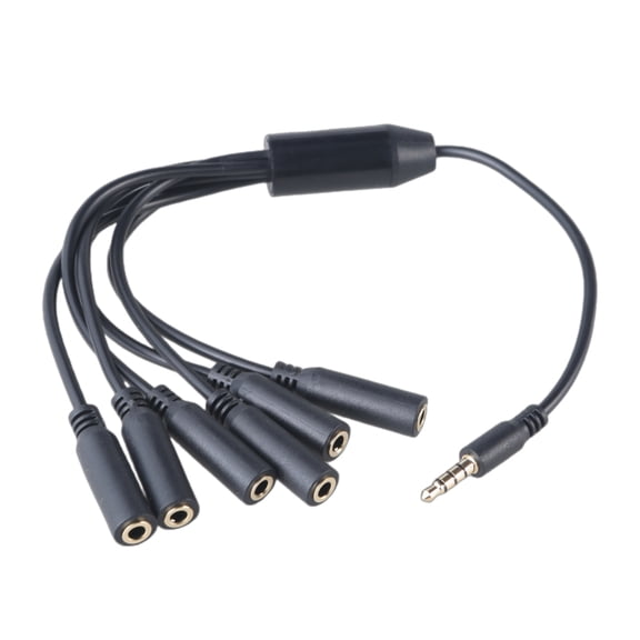 Tizuqe 3.5mm Earphone Splitter Cable 1 to 6/5/4/3 Port AUX Cable Headphones AUX Cord 4-section for Phones Headsets Speaker