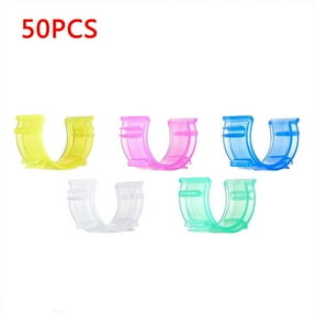 Tizuqe 10/50/100Pcs Sewing Bobbin Small Clips Colorful Thread Spool Plastic Holder Clamps Organizer Sewing Machine DIY Tool