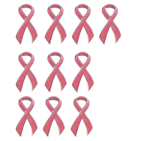 Tizuqe 10 Pcs Pink Ribbon Pins Ribbon Brooches Jewellery Pins For Diseases Awareness