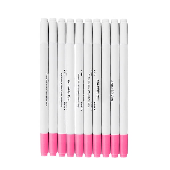 Tizuqe 10 Pcs/Set Fabric Marker Pen Water Soluble Pen Water Erasable Pen Temporary Marking Pen for Sewing Quilting Embroidery