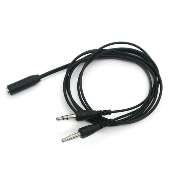 Tizuqe 3.5MM Plug Female to 2 Male Splitter Earphone Audio Adapter Cable Wire for PC