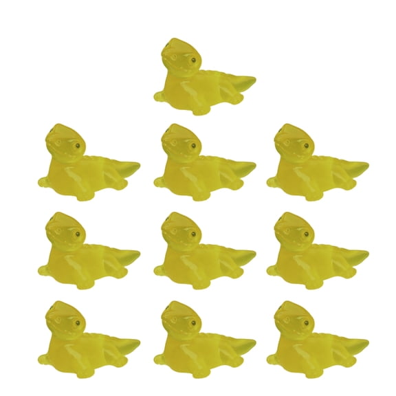 Tizuqe 10Pcs Microlandscape Small Resins Lizards Glowing in Dark Miniatures Ornaments