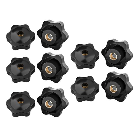 Tizuqe Set of 10 Versatile Black Thumb Nuts Durable & Reliable Clamping Solution for Various Applications & DIY Projects