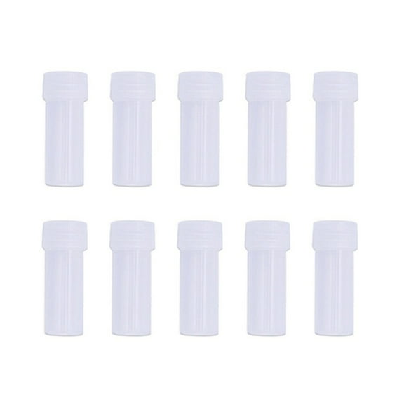 Tizuqe 10pcs Sewing Needle Container Transparent Plastic Embroidery Felting Needle Bottle Box Pin Storage Tube Needlework Tool