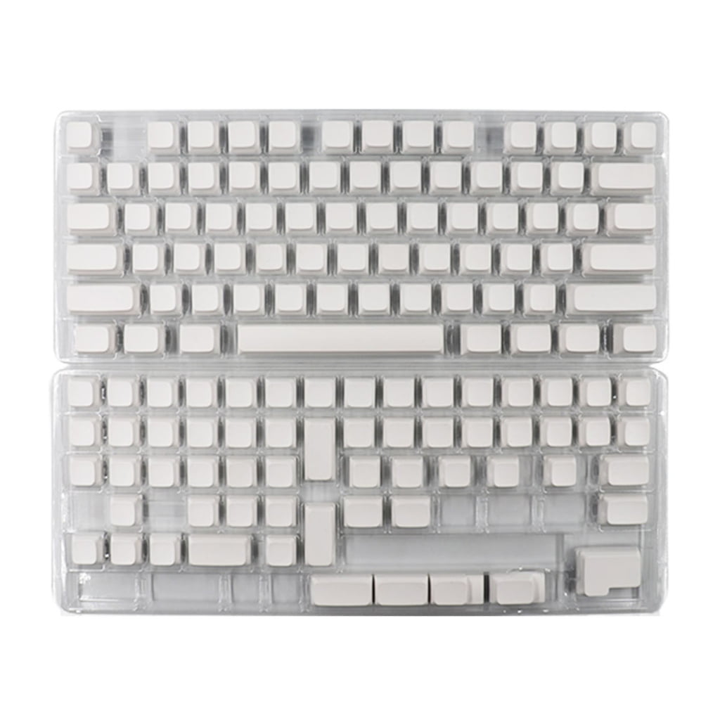 Tizuqe Minimalistic White Mechanical Keyboard Keycaps Blank Keycaps for 108 104 100 980