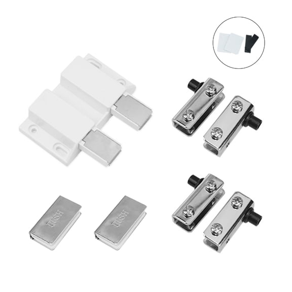 Tizuqe 1Set Magnetic Glass Cabinet Hinges Multifunction Fixing Clamping Supplies for School Office Dormitory Decoration