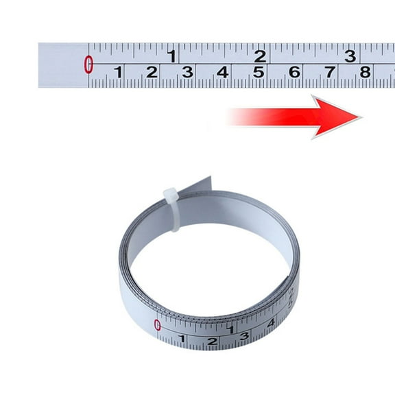 Tizuqe 1m/2m Measuring Tape Workbench Ruler Self-Adhesive Tape Measure Inch & Metric Double Scale Miter Saw Track Tape Measure