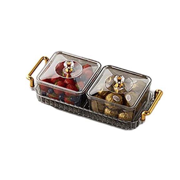 Tizuqe 2/4/6 Grid Snacks Platter Fruit Plate Appetizer Platter Food Storage Box Plate