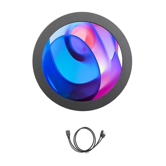 Tizuqe 2.8Inch Round Computer Monitor 480x480 With Music Visualization Function Compatibles AIDA64 Software