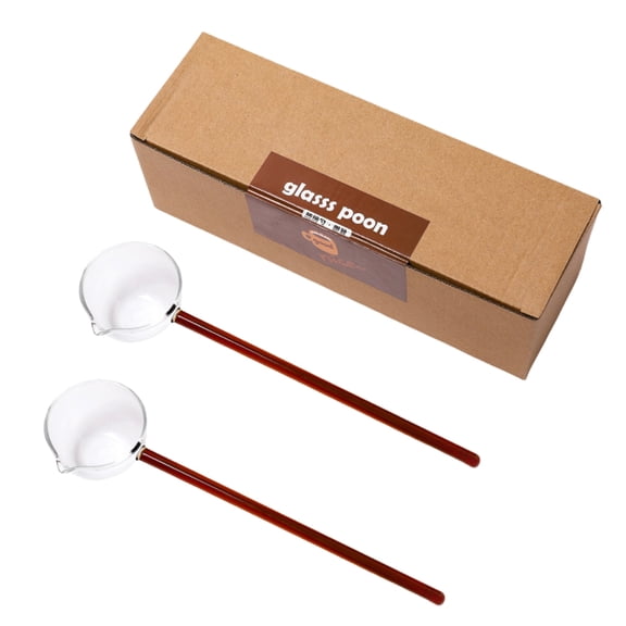 Tizuqe 2PCS Soap Ladles Glass Mixing Spoon for Banquets and Gatherings Spoon