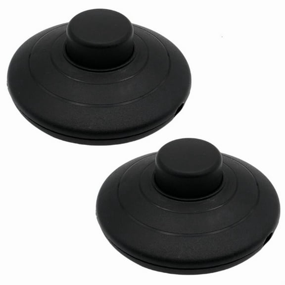 Tizuqe 2Pcs Floor Foot Switches Round Inline Foot Pedal Lamp Switches for Floor Lamp