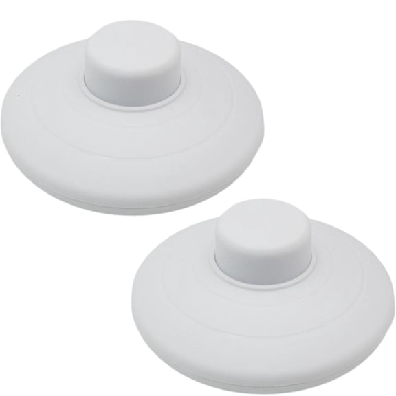 Tizuqe 2Pcs Floor Foot Switches Round Inline Foot Pedal Lamp Switches for Floor Lamp