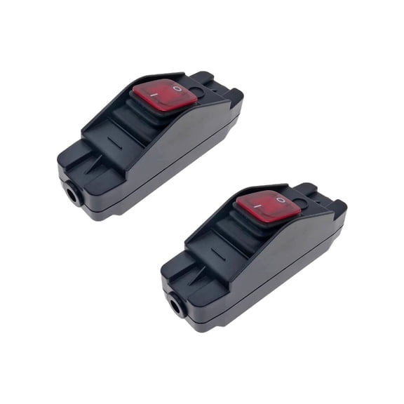 Tizuqe 2Pcs Waterproof Inline Cord Switches On/Off With Indicators Light Heavy Duty Cord Button Switches Easy to Install