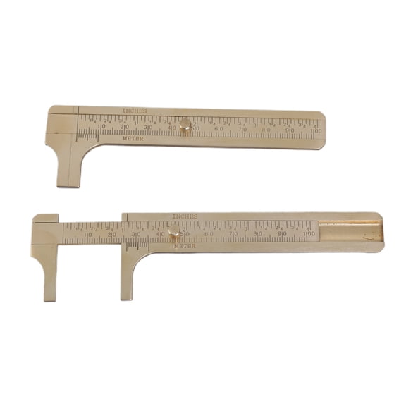 Tizuqe 2pcs Mini Brass Callipers hand Sliding Gauges Small Analogues Vernier Calipers for Precisions Measurements In Jewelry