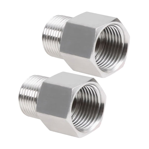 Tizuqe 2pcs Steel NPT Adapters 3/8 Inch Female to 1/4 Inch Male Threaded Connector