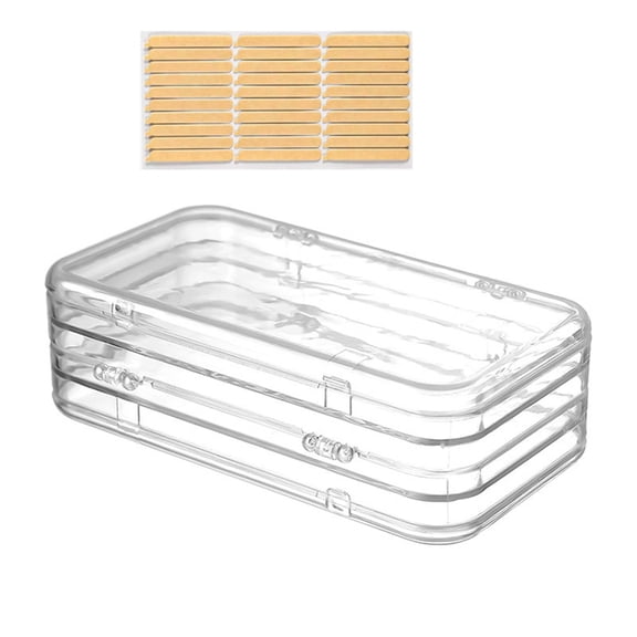 Tizuqe 3 Fold Clear Nail Art Storage Box Sealed Dustproof Plastic Organizers For Cosmetics Tools