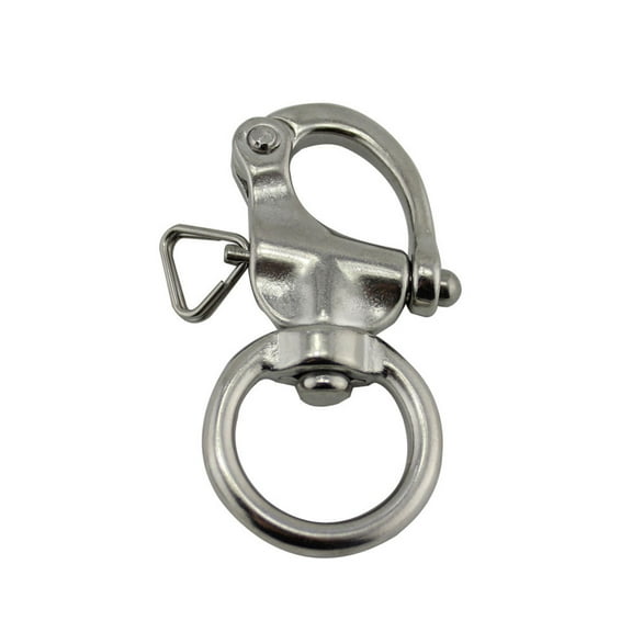 Tizuqe Stainless Steel Rigging Sailing Fixed Bail Snap Shackle Fixed Eye Snap Hook
