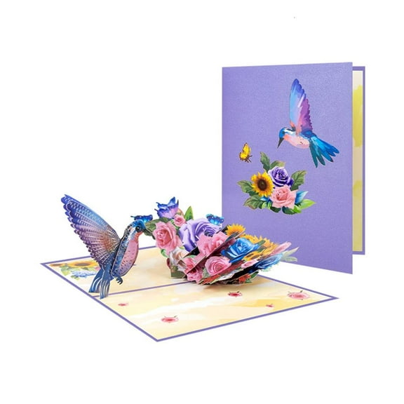 Tizuqe 3D Flower Bird Greeting Card with Envelope Handmade Mothers Day Card for Mother