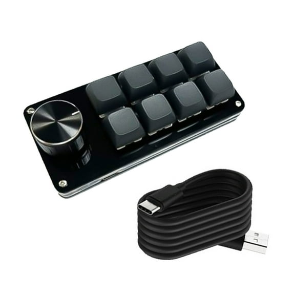 Tizuqe 3Key/4Key/6Key/8Key Mechanical Macro Keypad with Personalizes Knob, Hot Swappable Switches for Gamers and Programmers