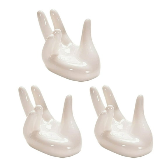 Tizuqe 3Pcs Air Plant Holder Decors for Desk Table Display Cute Ceramics Airplants Succulents Display Container Pots