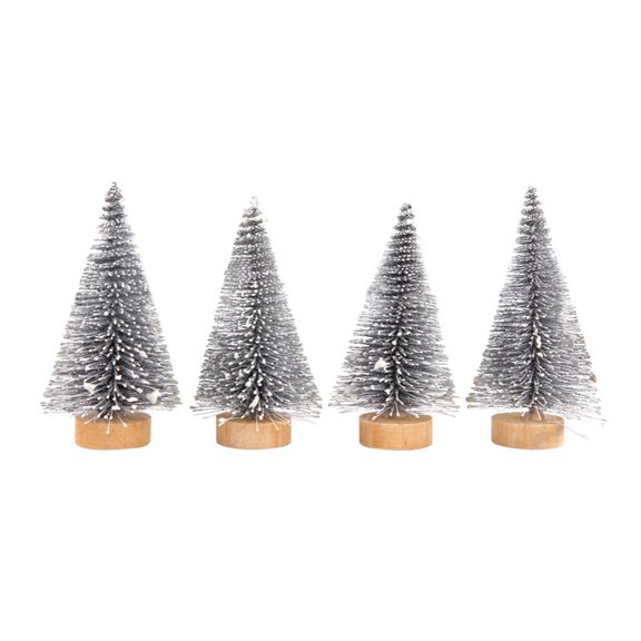 Tizuqe 4 Pcs Mini Christmas Tree Desktop Decoration Holiday Sign Stylish Tree