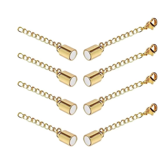 Tizuqe 4 Piece Chain Extension Stylish Magnetic Clasp Chain Extender Jewelry Lengthener