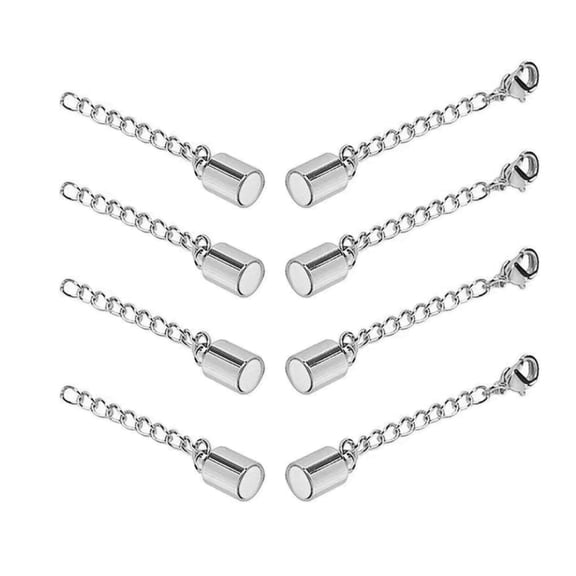 Tizuqe 4 Piece Chain Extension Stylish Magnetic Clasp Chain Extender Jewelry Lengthener