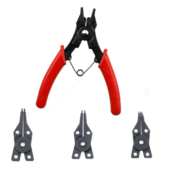 Tizuqe 4 in 1 Snap Rings Pliers Plier Set Combination Retaining Clip Jewelry Circlip