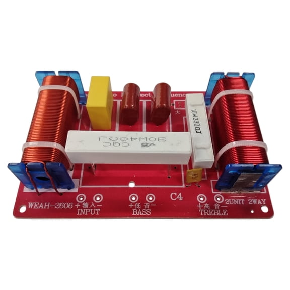 Tizuqe 400W 2 Way Crossover Speaker Bass Tweeter Frequency Divider 3200Hz