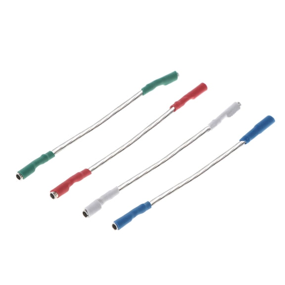 Tizuqe 4Pcs 40mm Length Header Wire Cable Universal for 1.2-1.3mm Pins Turntable Phono Headshell