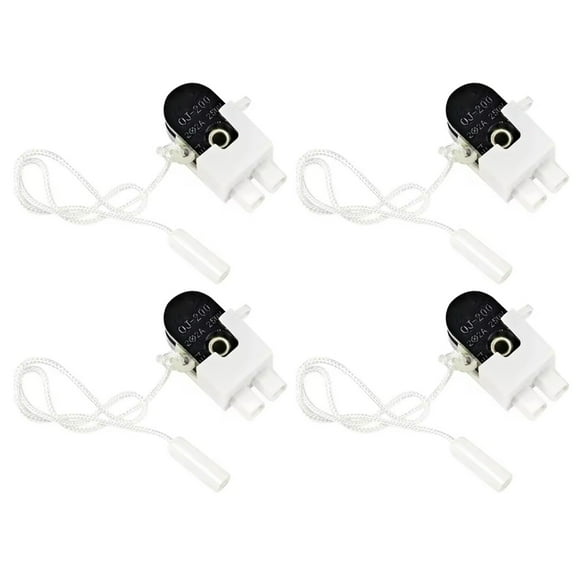 Tizuqe 4Pcs Small Portable Size Electrical Cord Switches Easy Installion Mounting Convenient for Table Lamp Wall Light