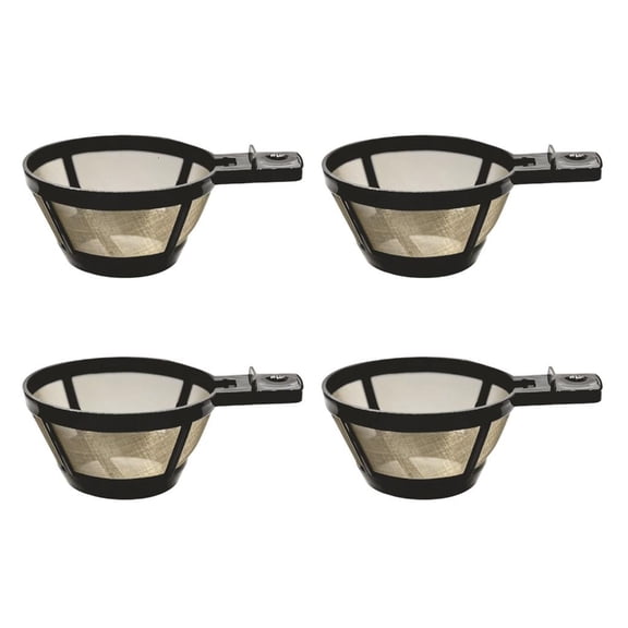 Tizuqe 4Pieces Coffee Filter Basket Reusable 3~4 Cup Coffee Strainer for Homes Kitchen or Office Use Easy to Clean and Maintain