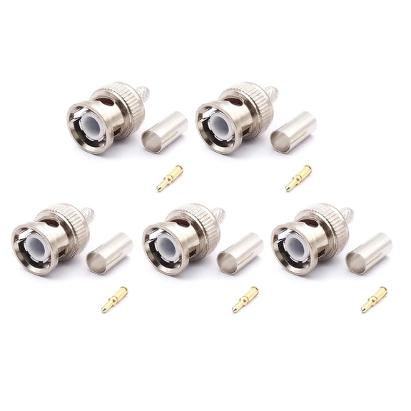 Tizuqe BNC Type Solder Converter Connector for RG58 RG59 Low Loss Coax Cable