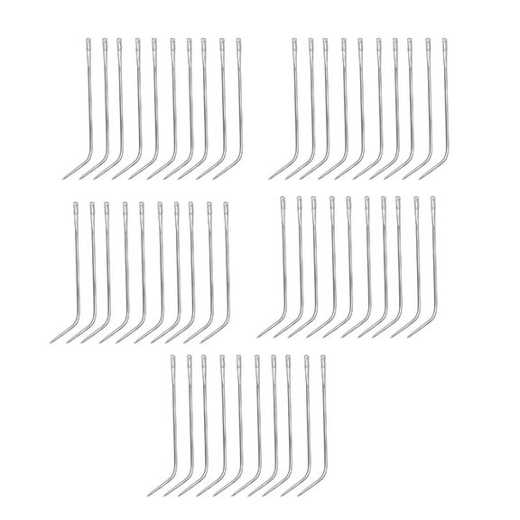 Tizuqe 50 Pieces Curved Needle Weaving Needle Hand Sewing Needle for Carpet