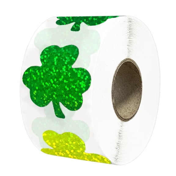Tizuqe 500PCS Shamrock Sticker Wrapping Label Patricks Day Sticker for Scrapbooking