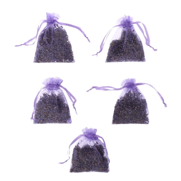 Tizuqe 5Pcs Real Lavender Organic Dried Flowers Sachets Buds Bag Fragrance Air Fresher